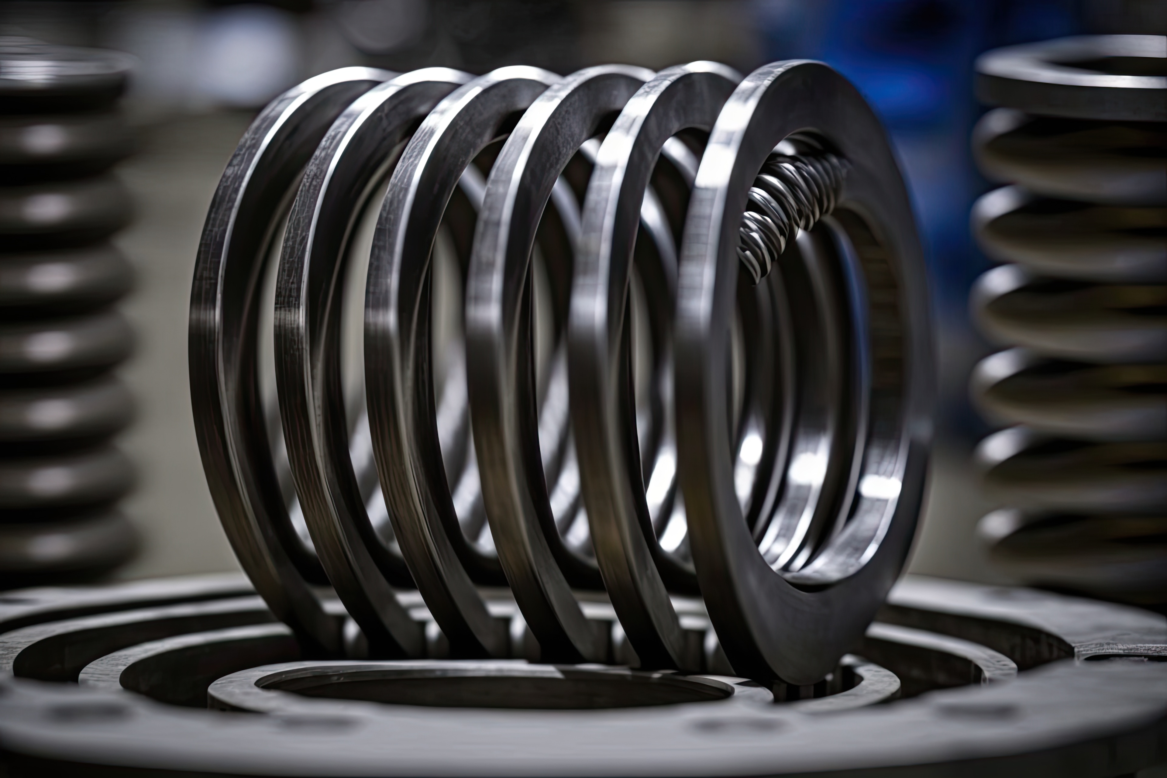 Pile Stacked Metal Rings Generative Ai